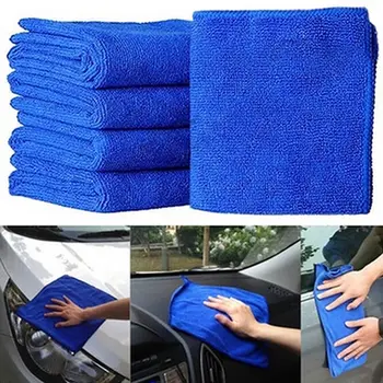 5pcs Čudovito Veliko Modro Pranje Krpo Avto Auto Nego Mikrovlaken za Čiščenje Brisače