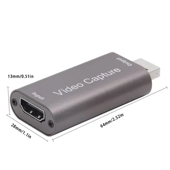 1080P 4K Video Capture Card USB3.0 HDMI-združljive Video posnetke, ki Grabežljivac Zapis Polje za PS4 Igra Fotoaparat Snemanje Živo 1180