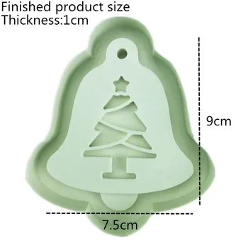Božič oznaka DIY Božični zvon obliko silikonsko plesni Božično drevo okrasitev kuhanje plesni čokoladno torto plesni 1648