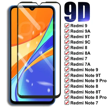 9D Kaljeno Steklo Za Xiaomi Redmi 9 9A 9C 9T 8 8A 7 7A Screen Protector Film Redmi 10X Opomba 8 8T 7 9T 9S 9 Pro Zaščitno Steklo 183442