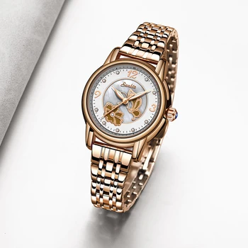 2021 Novo SUNKTA Watch Luksuzne blagovne Znamke Žensko ročno uro Japonska Movt 30 M Nepremočljiva Zlato Drago Analogna Quartz uro Ženevi 1995