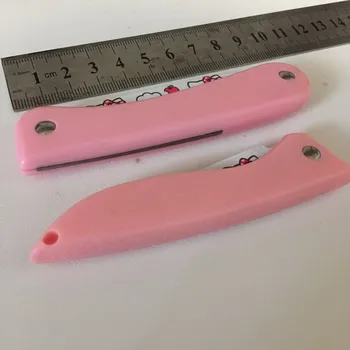 Princess pink super srčkan krat risanke žepni nož kuhinjski odrezanje keychain dekleta rojstni dan precej kul Božično darilo 2393