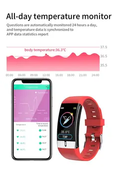 CZJW E66 Pametna zapestnica Temperatura spremljanje EKG Pametne ure za človeka, ženska fitnes zdravstvenega varstva band dinamično UI nepremočljiva 2834