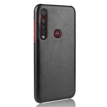 Za Motorola Moto G8 Plus Primeru Luksuznih Litchi Strije PU Usnje Težko Pokrivajo Primeru Za Moto G8 Plus G 8 G8Plus Telefon Primerih 28364