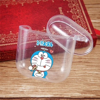 Risanka Anime Doraemon Jasno Slušalke Primeru Za Apple AirPods 2 1 Mehke Silikonske Pregleden Slušalke Pokrov Za Polnjenje Box Vrečko 3054