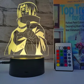 41 Stilov 3D Lučka Anime Naruto Sasuke Ltachi Slika Narutoed Teen Dekoracija Razsvetljava Plošča Luči Manga Soba Dekor Model Igrača 3525