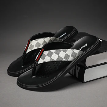 Poletje nove moške usnjene čevlje so odporni na obrabo, spolzka non-slip ravno čevlji modni priložnostne ročno izdelani sandali 38-44 usnjeni čevlji 3611