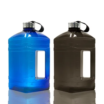 Po meri logo Petg Telovadnici 3.8 L šport steklenice vode kvadratnih velike zmogljivosti tabor plastičnih prenosni fitnes 1 galono steklenica za vodo 4466