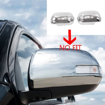 Za Toyota Hilux Vigo 2005-2011 Silver Chrome Rearview Strani Vrat Ogledalo Kritje Skp z LED Vključite Opozorilne Luči Lučka 483