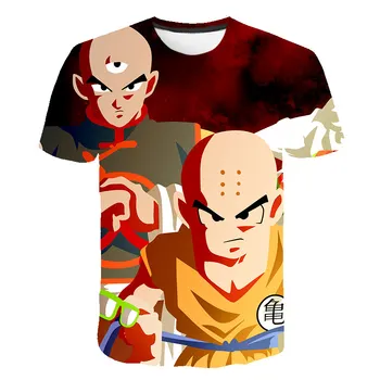 Harajuku Japonske Anime T-shirt 4-14 Leta Otroška Oblačila Kratek Rokav Poletje Risanka Shirt Tiskanje Otroci Tee Otroci Vrhovi Fantje T-shirt