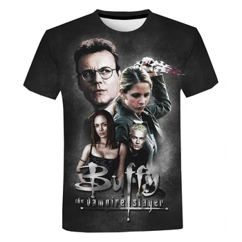 Buffy The Vampire Slayer 3D Print majica s kratkimi rokavi Moški Ženske Priložnostne Kratek Rokav Hip Hop Tee Srajce 2XS-5XL 572