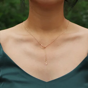 Luna ogrlica srčkan kpop choker zlato Obesek za ženske indie estetske nakit Verige darilo dekle Nakit za dve ljubitelji Mode 2021